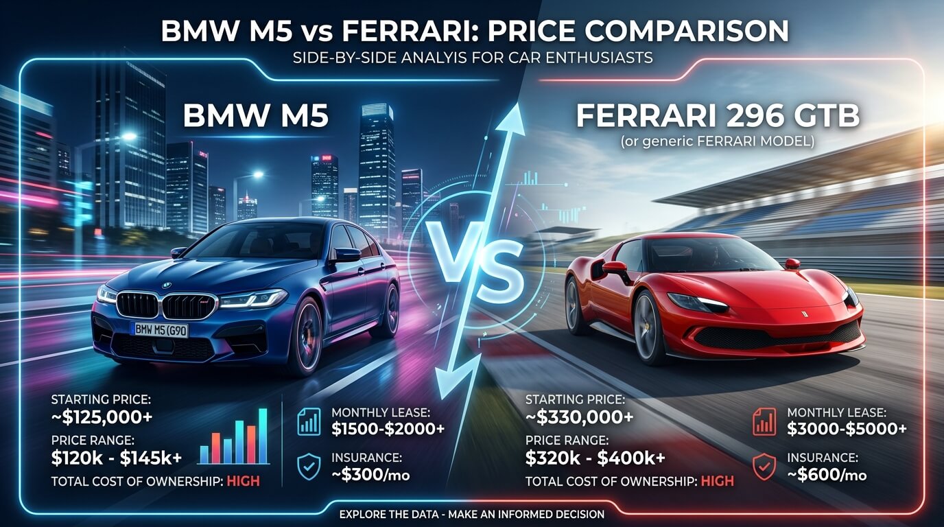 BMW M5 vs Ferrari Prices